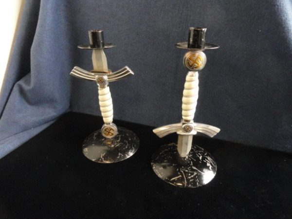 Set of 1st Model Luftwaffe Dagger Candle Stick Holders (#29041)